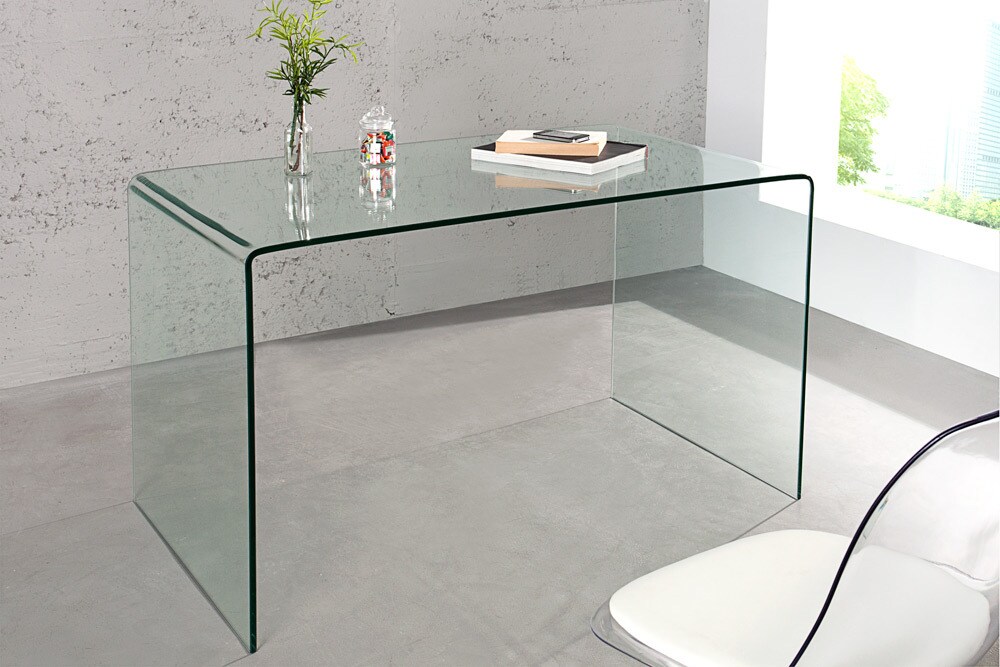 riess-ambiente Schreibtisch FANTOME - 120cm transparent Esstisch Ganzglastisch
