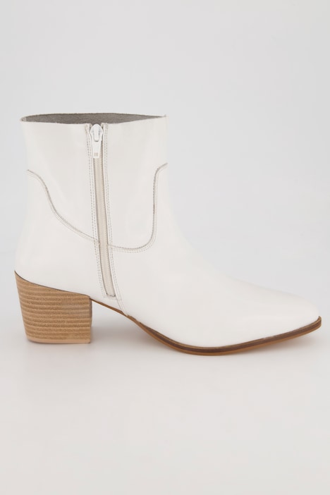 Leder-Cowboystiefeletten, Wechselfußbett, Weite H