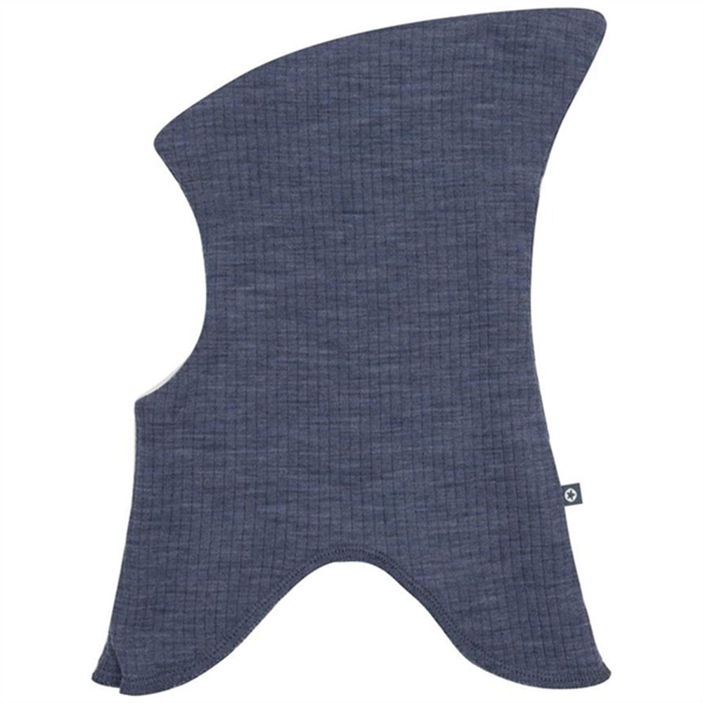 Uld Drop Needle Elefanthue 2-lags Denim Melange