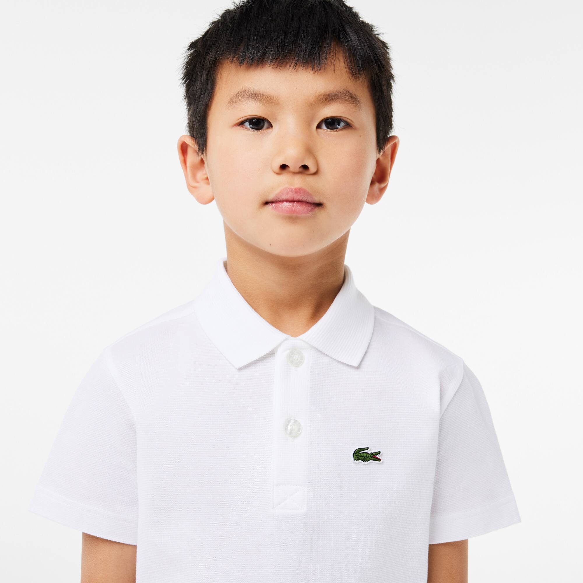 Polo garçon Lacoste en coton biologique ultra dry Polos - Blanc - Lacoste - Garçon