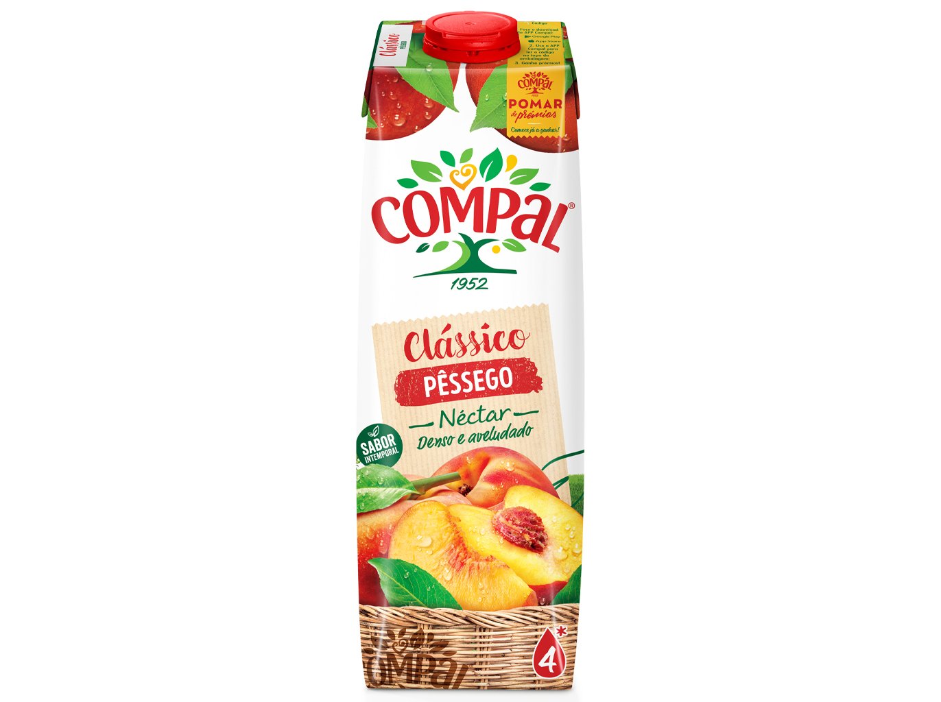 NÉCTAR COMPAL CLÁSSICO PESSEGO 1L