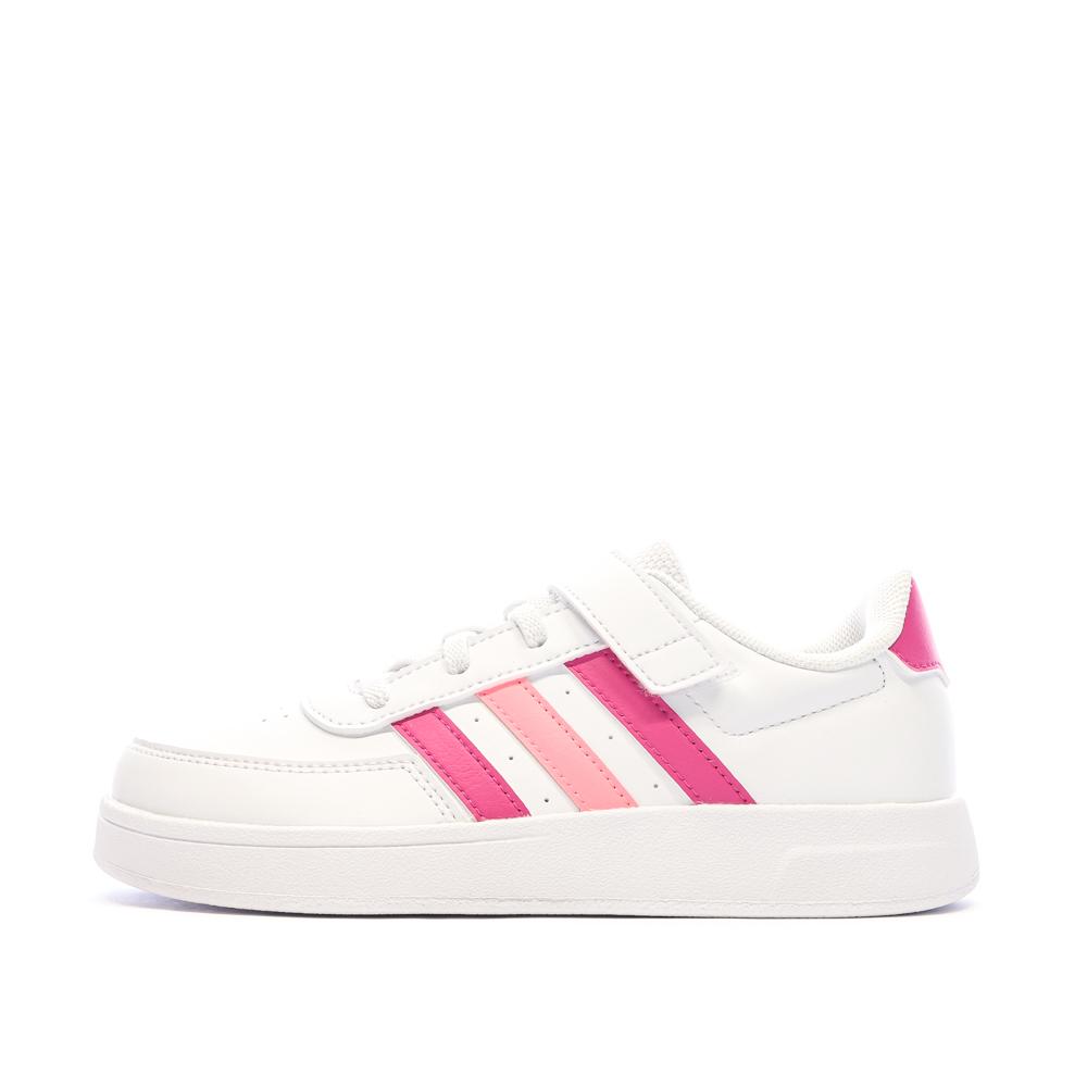 Adidas Baskets Blanches/Rose Fille Adidas Breaknet 2.0