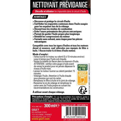 Produit d'entretien GS27 Nettoyant Prévidange Universel