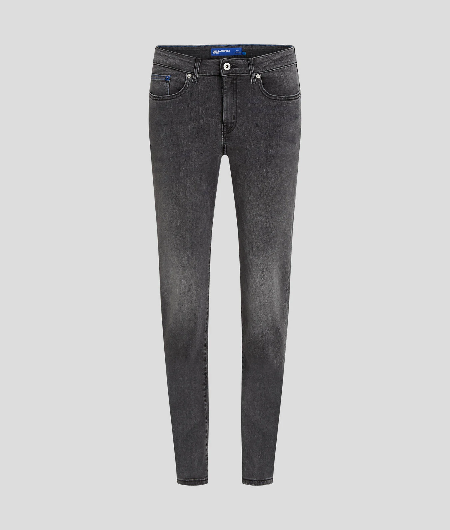 JEAN SLIM TAILLE MI-HAUTE - Noir lavé