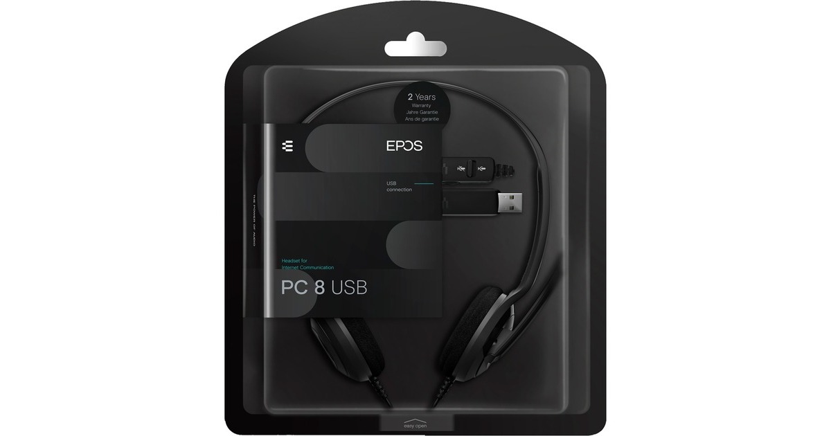 EPOSPC 8 USB on-ear headset  (Zwart)