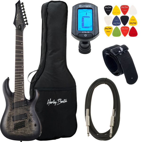 Harley Benton MultiScale-8 QBB Bundle