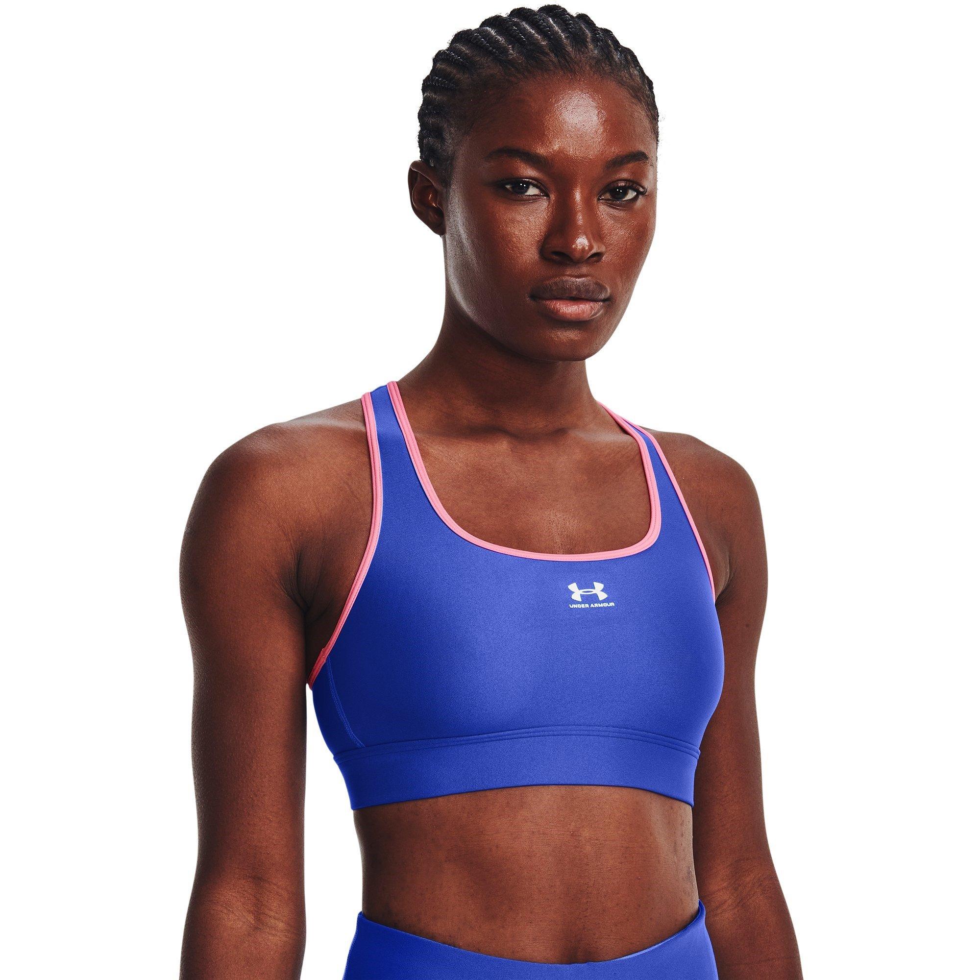 Under Armour UA HeatGear Armour Mid Padless Sports Bra Womens