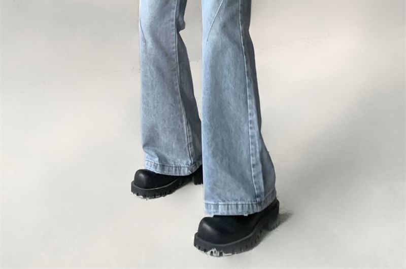 Maviyn - Mid Rise Washed Bootcut Jeans