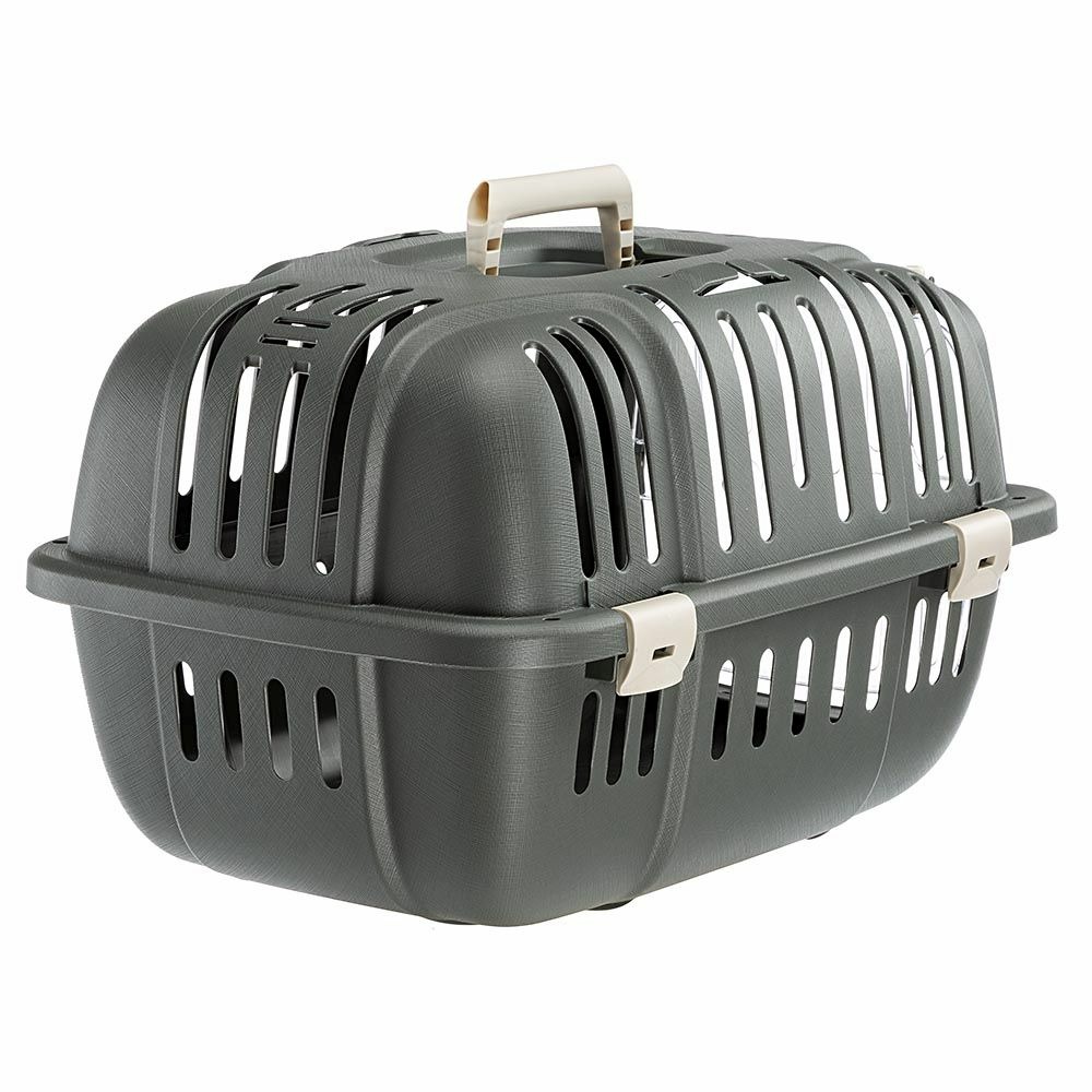 Panier de transport rigide jet 10 pour petits chiens et chats, porte transparente antichoc, grilles de ventilation