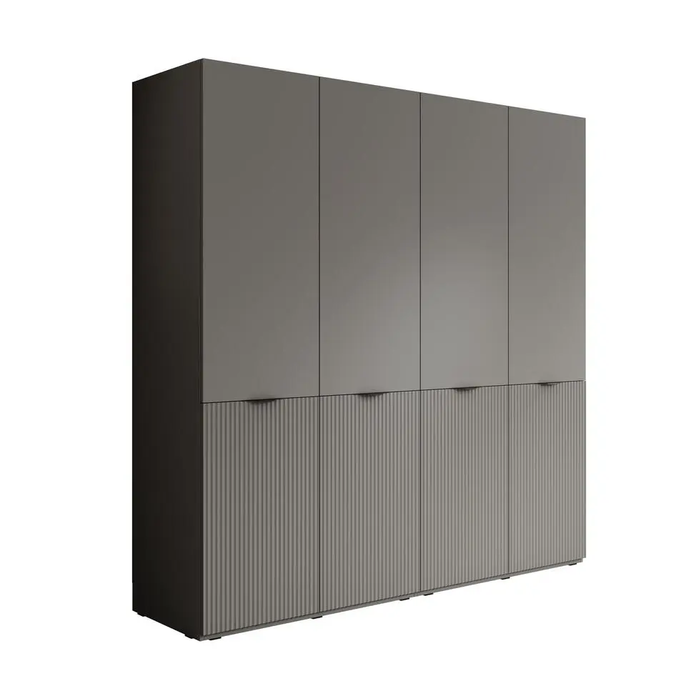 Meubella - Kledingkast Shelton - Grijs - 202 cm