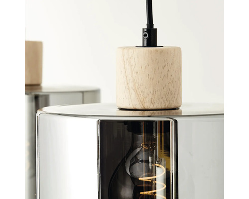 Hanglamp, 3-lichts, HxB 120x90 cm, zwart