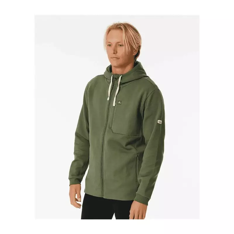 Sweat RIPCURL Vaporcool Zip Thru Hood Dark Olive