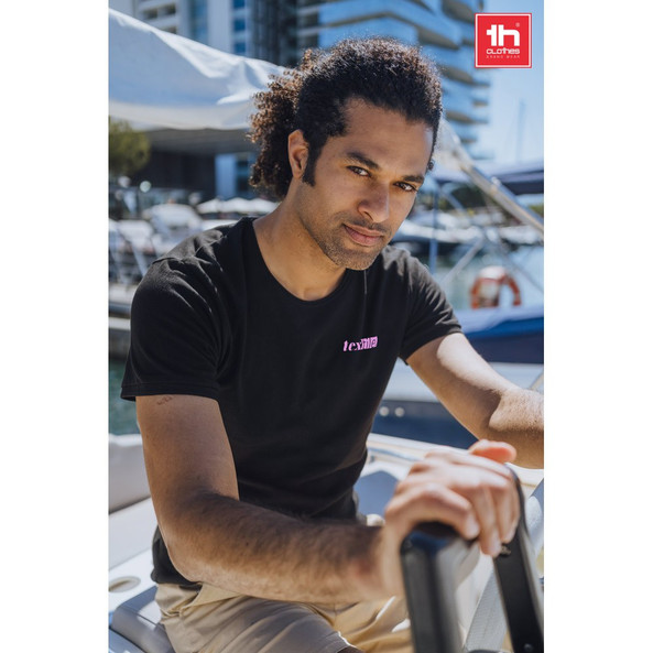 hi!dea 30186 - T-shirt manches courtes homme en coton peigné