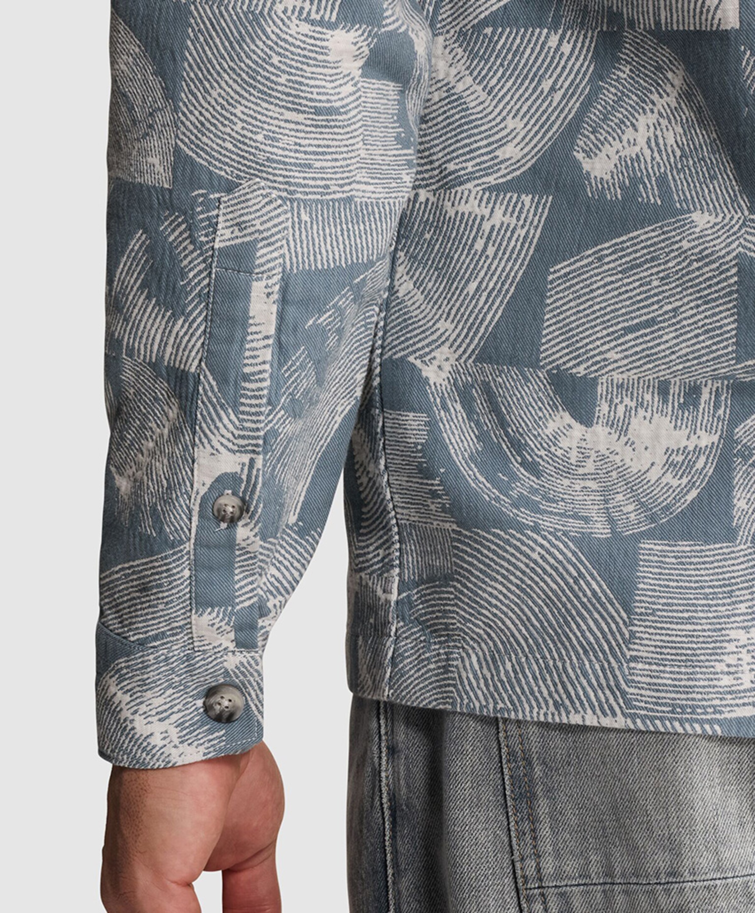 Cast Iron Heren overshirt grijs
