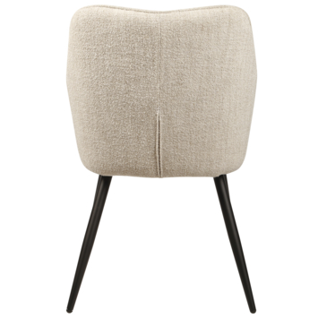 KARWEI eetkamerstoel Xavi beige bouclé stof met armleuning