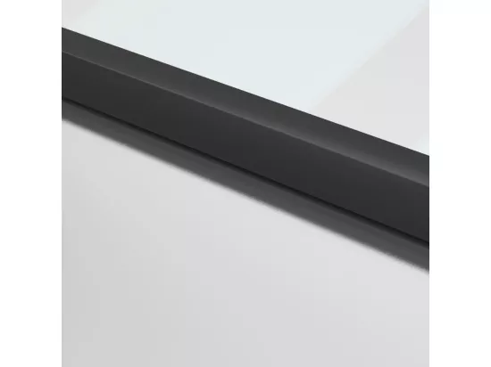 Porte intérieure mince noir verre trempé aluminium