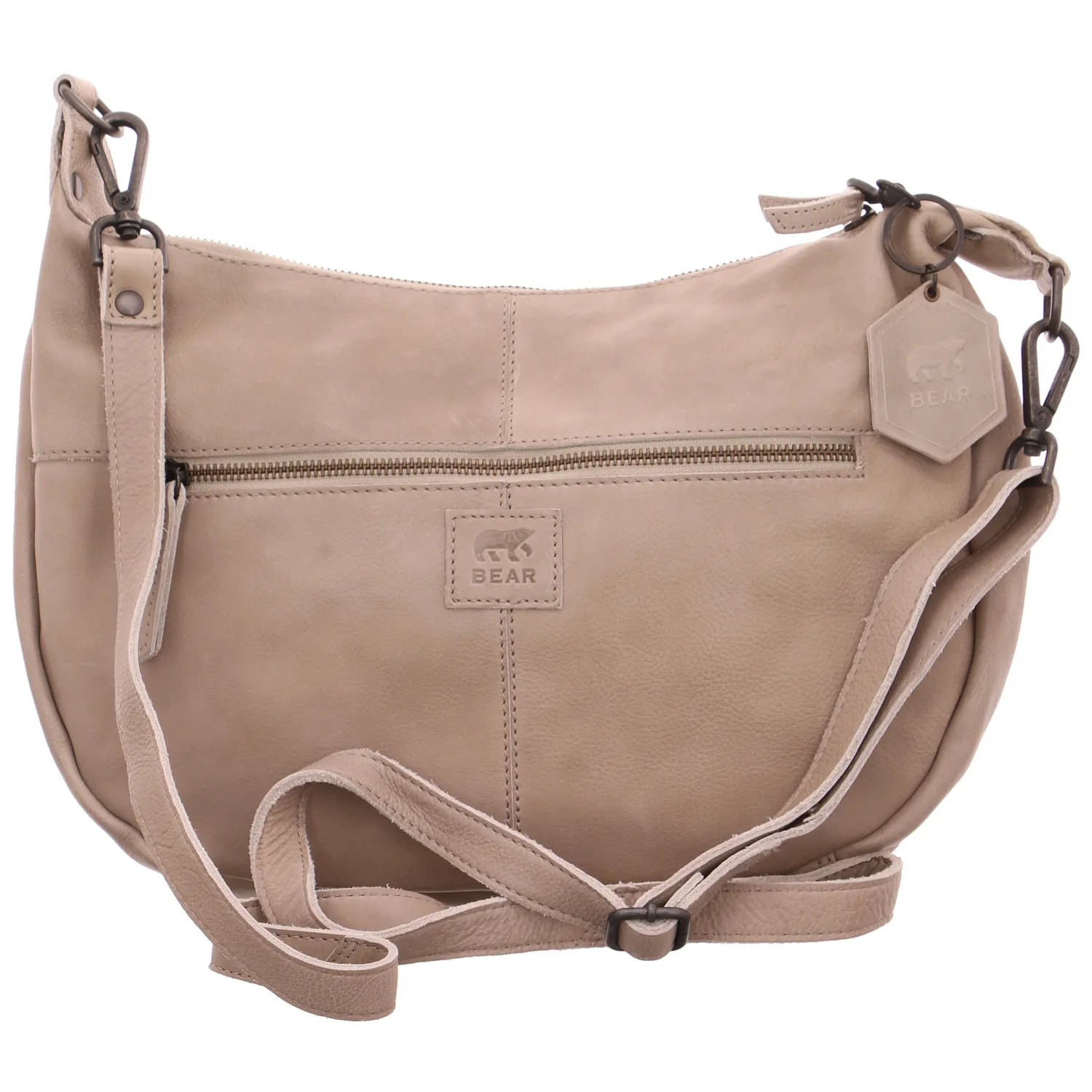 BEAR DESIGN Umhängetasche Grau Leder