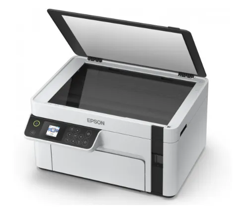 Epson EcoTank ET-M2120 - Multifunktionsprinter - S/H - blækprinter - A4/Legal (medie) - op til 15 spm (udskriver) - 150 ark - USB, Wi-Fi - hvid