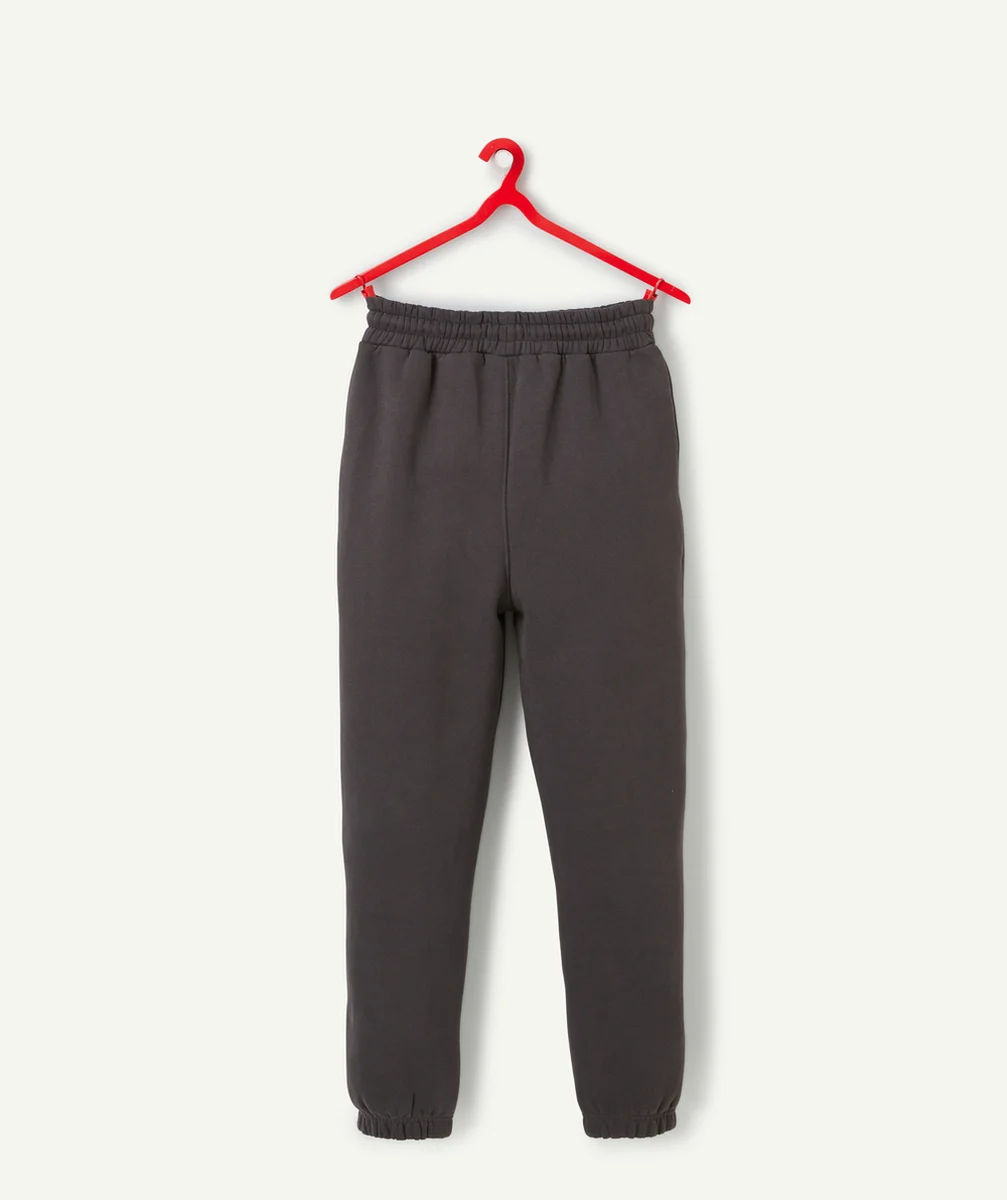 JOGGING GARÇON GRIS FONCÉ AVEC MONTAGNES BLANCHES