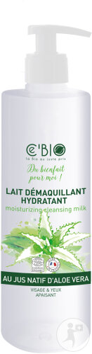 Cebio Lait Démaquillant Hydratant Visage Et Yeux Bio Flacon-Pompe 200ml