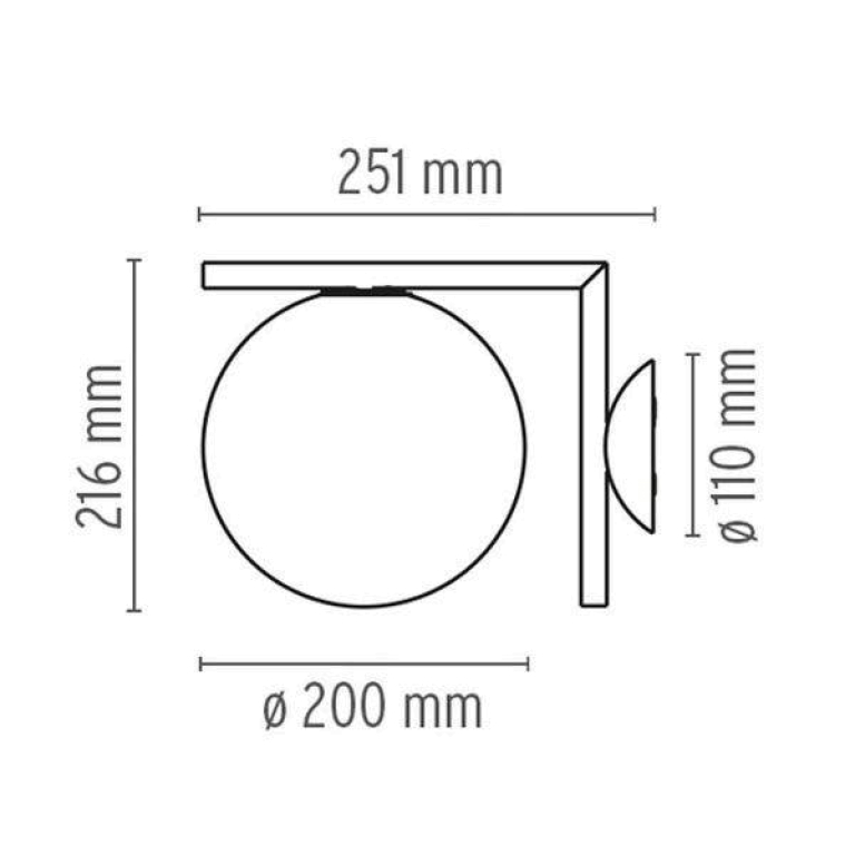 Flos IC Lights C/W1 wandlamp messing