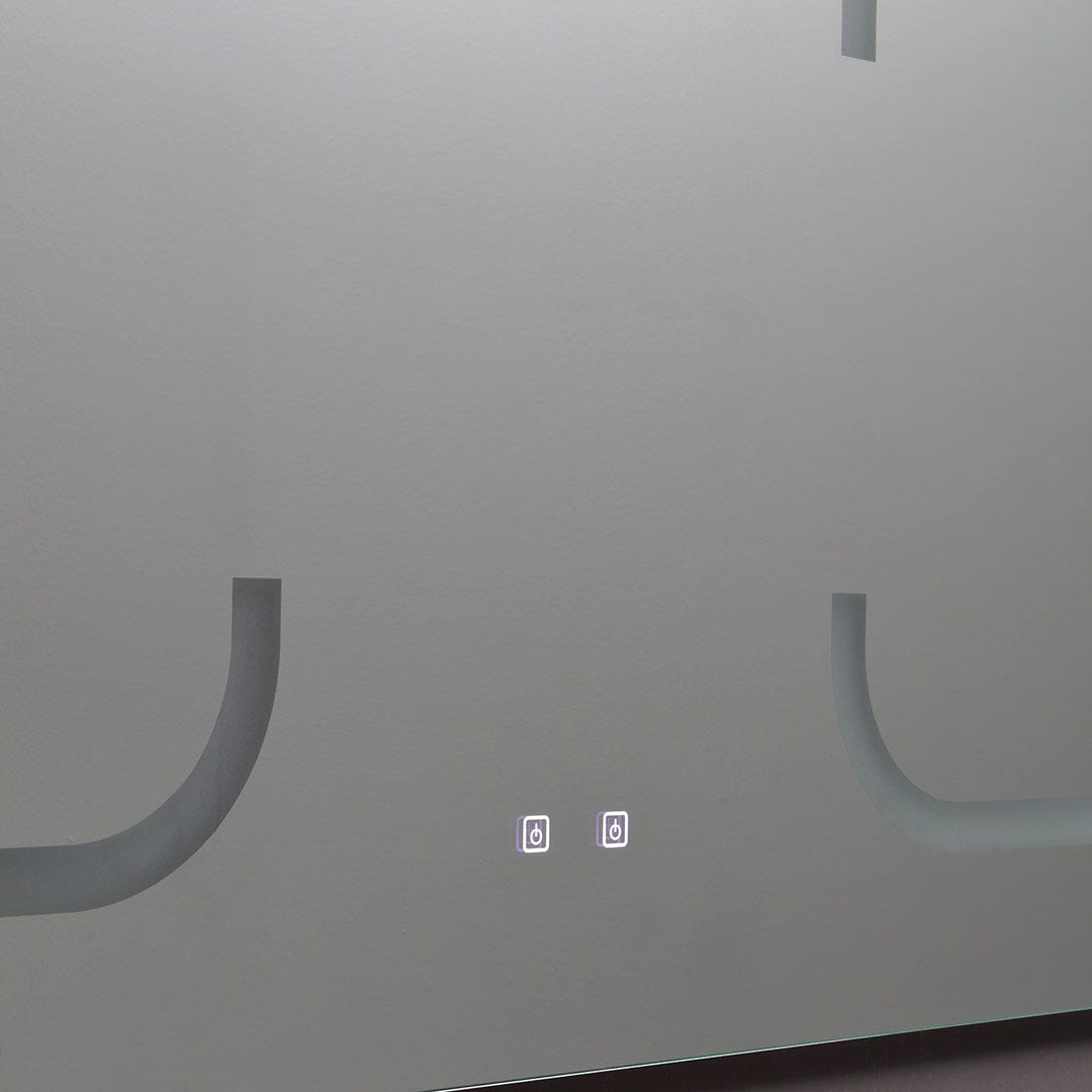Rechthoekige badkamerspiegel 180x80 met ledverlichting
