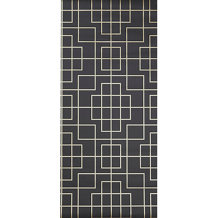 Papier peint intissé motif géométrique oriental GoodHome noir