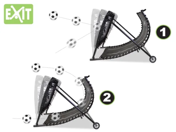 EXIT Rebounder Training Station, Rektangulær, Justerbar vinkel, Multi-station rebounder, Sort