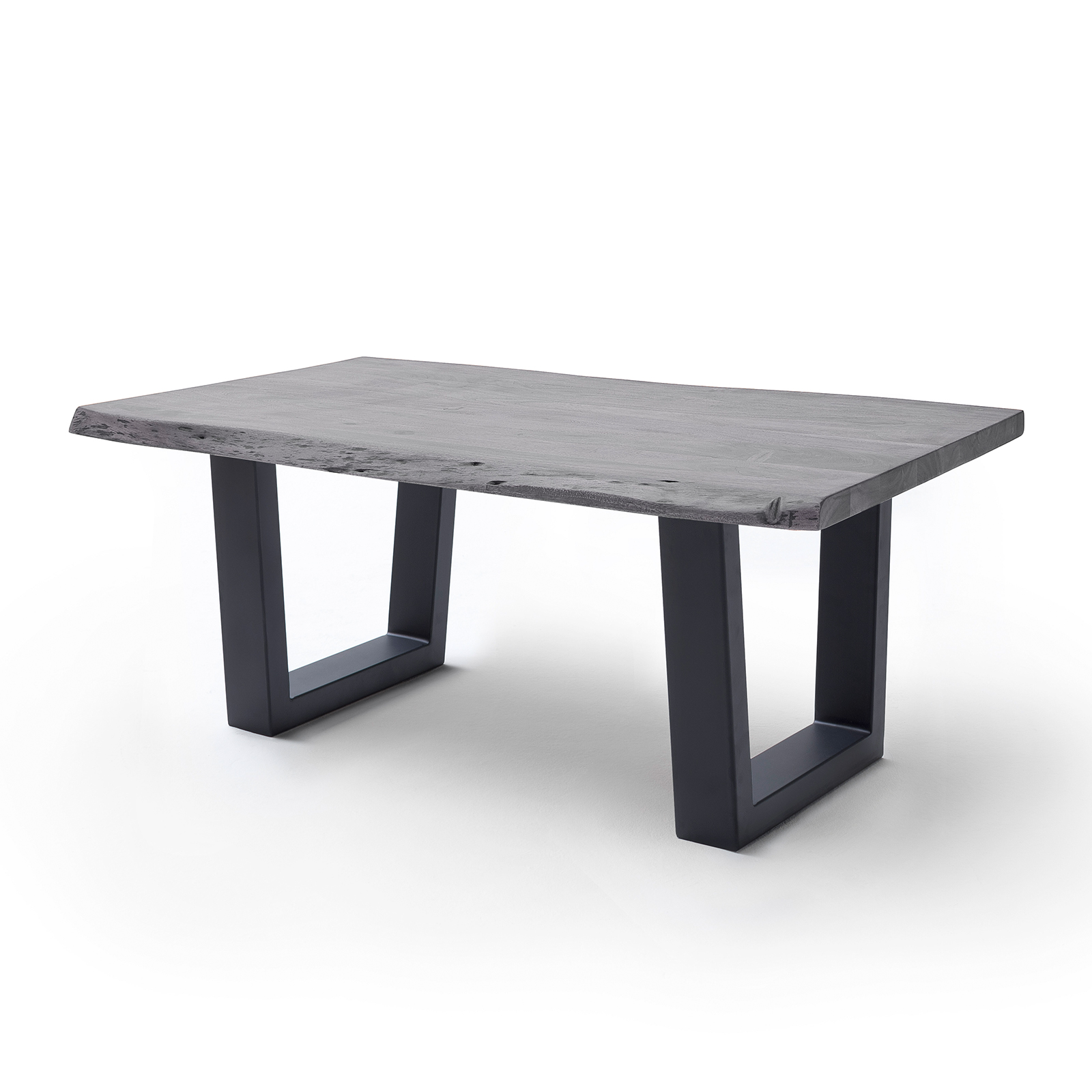 Couchtisch CARTAGENA - Akazie grau-anthrazit - Trapez-Gestell - 110x70 cm