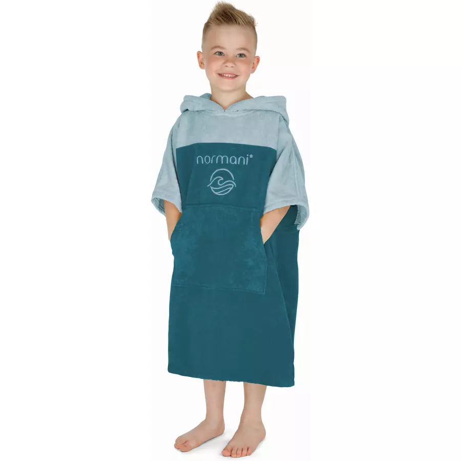 normani Kinder Badeponcho Puwai Petrol