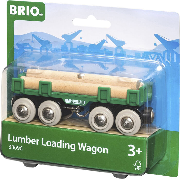 Brio Togvogn m/tømmer