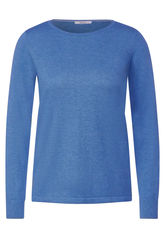 Basic Pullover - water blue melange