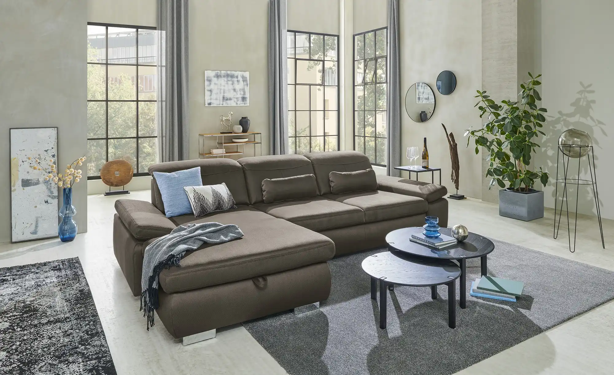 Lounge Collection Ecksofa aus Mikrofaser Kathrin