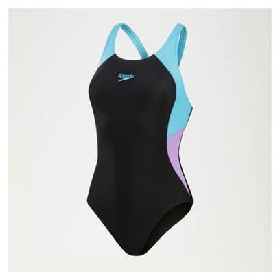 Maillot de Bain Eco Colourblock Splice Muscleb Noir / Bleu
