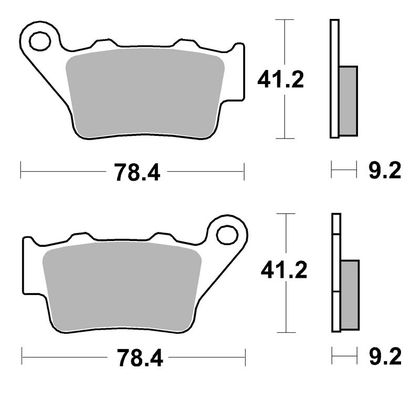 Plaquettes de freins SBS 675SI Sinter Métal Fritté Racing arrière