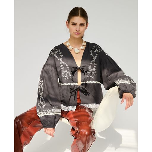 Sissel Edelbo Lia Bluse, Asphalt