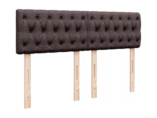 Sommier à lattes de lit avec matelas Marron foncé 160x200 cm
