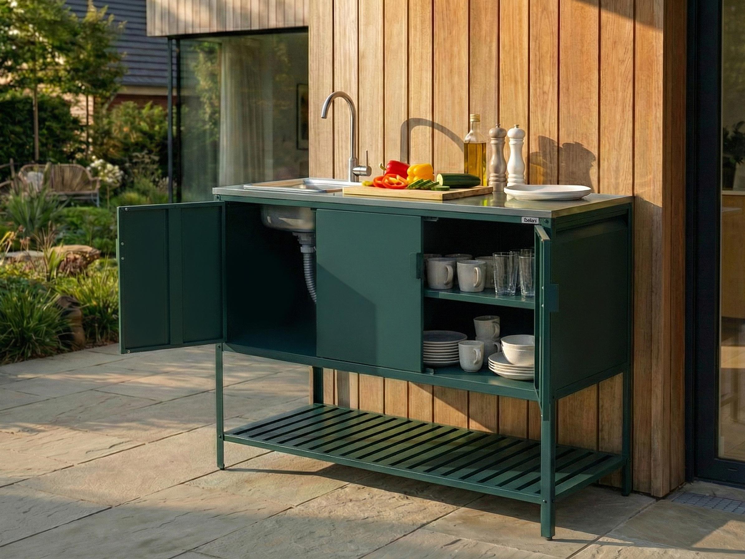 Tuin keukenkast met spoelbak MAENZA Metaal Groen