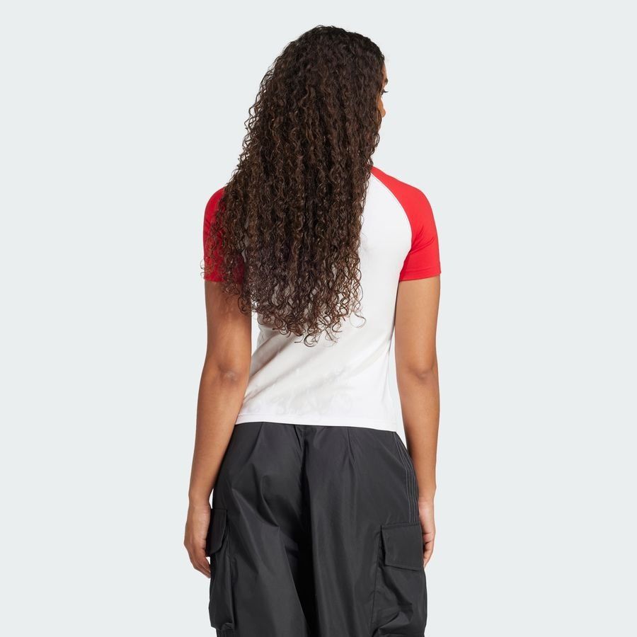 Adidas Original T-shirt slim manches raglan 3 bandes Adicolor