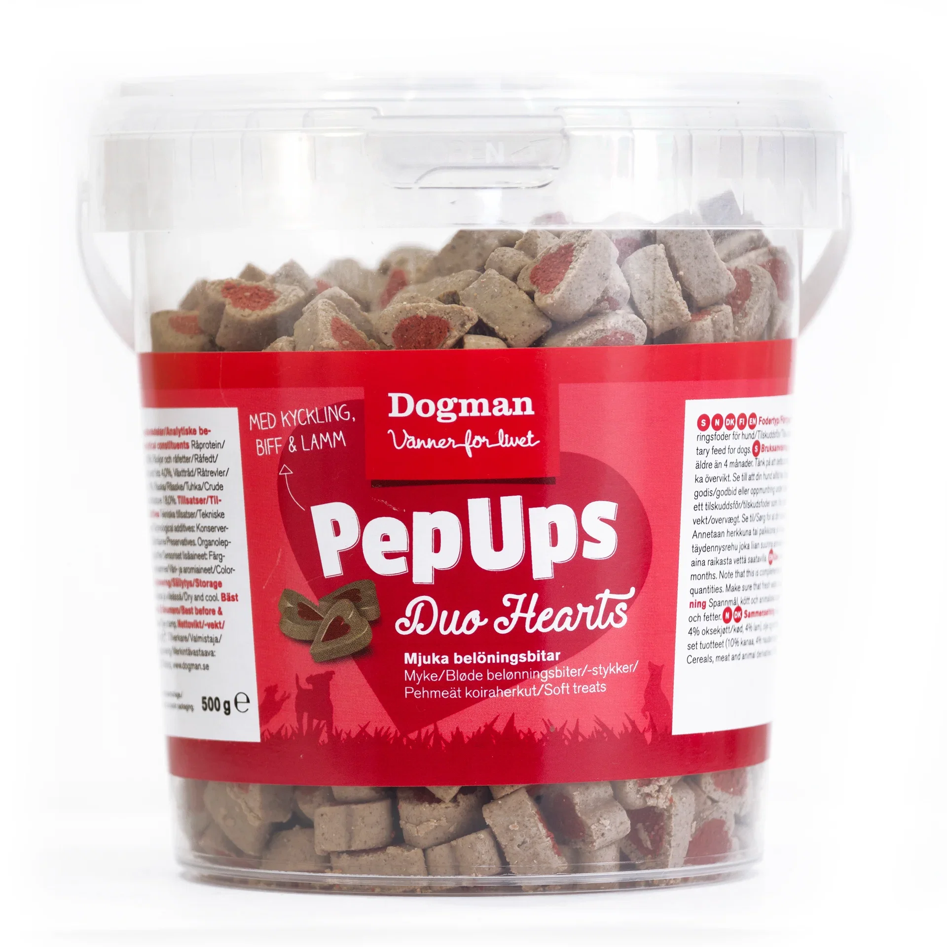 Dogman Pep Ups Duo Hearts 500g 500 g