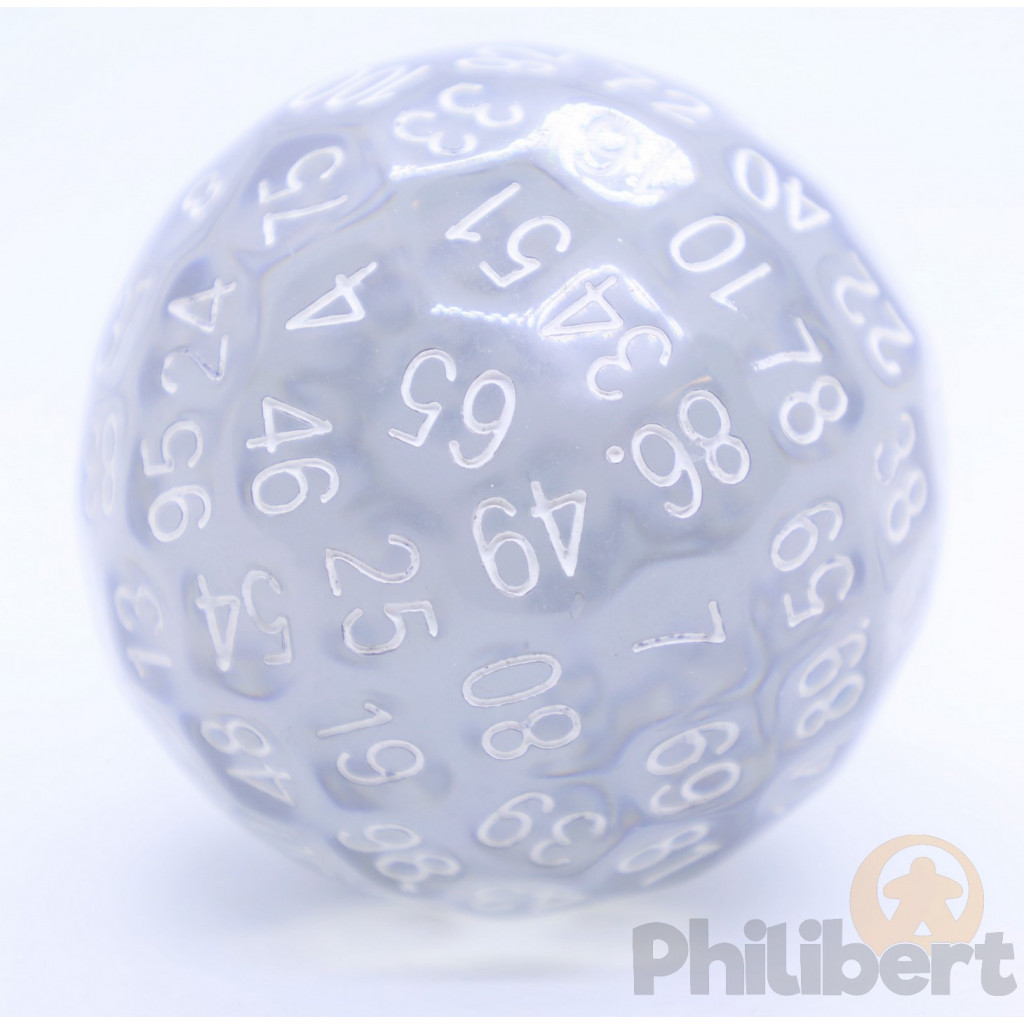 Dé 100 Faces Translucent