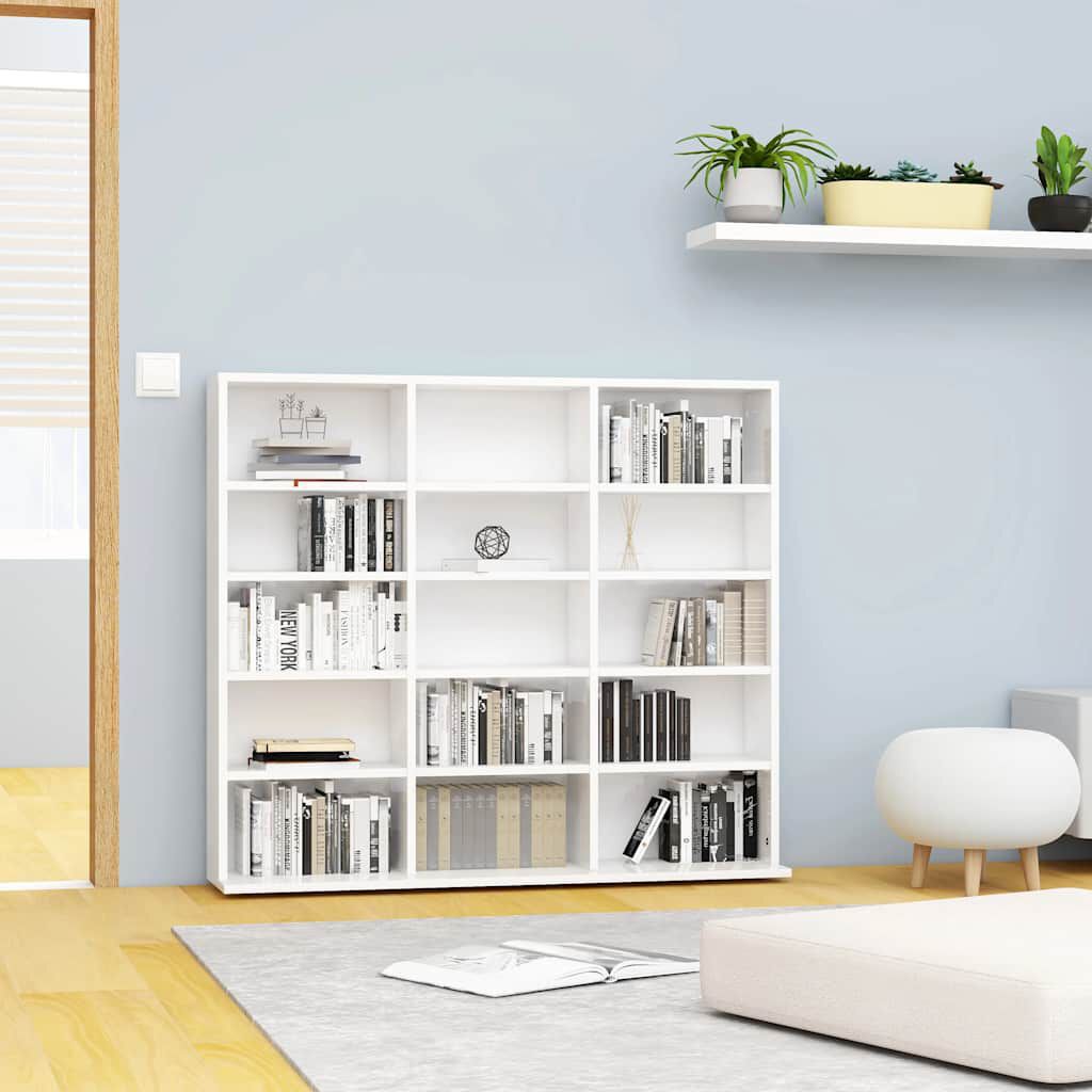 vidaXL CD-kast hoogglans wit 100 x 23 x 89,5 cm