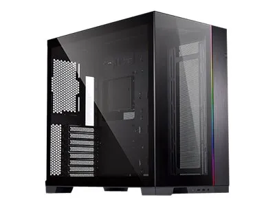 Lian Li O11 Dynamic Evo - Mid tower - udvidet ATX - sidepanel med vindue (hærdet glas) - ingen strømforsyning - havnegrå - USB/Lyd
