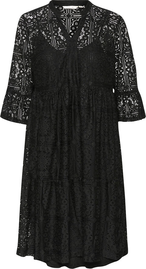 Cream CRTiley Lace Dress Pitch black