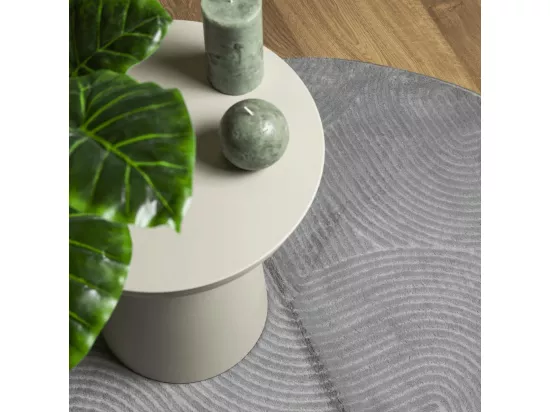 Tapis poils courts style scandinave gris ø 200 cm