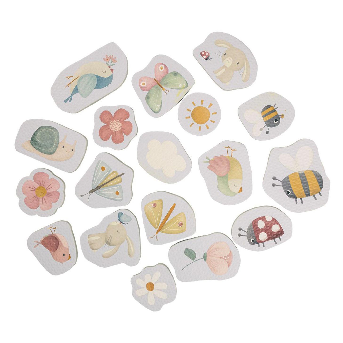Little Dutch - Flowers & Butterflies Bad Foam Figuren, 18dlg.