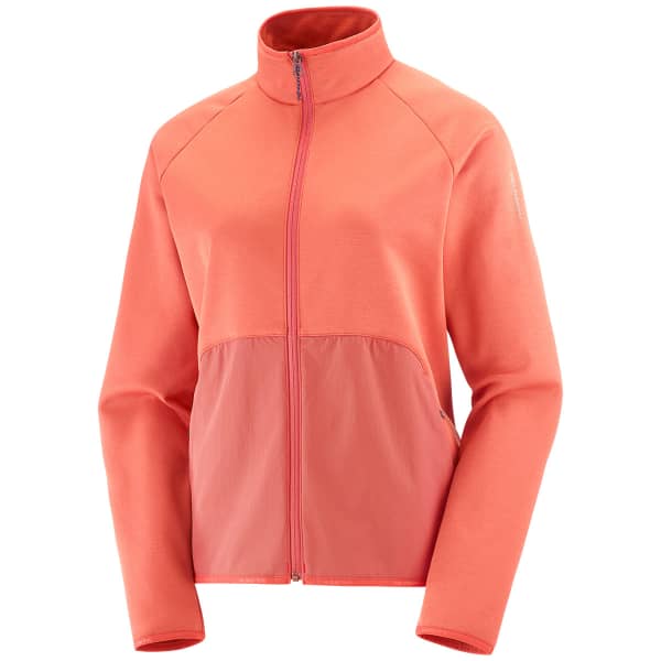 Veste polaire SALOMON SNTIAL WARM FZ MID W MINERAL RED/FADED R