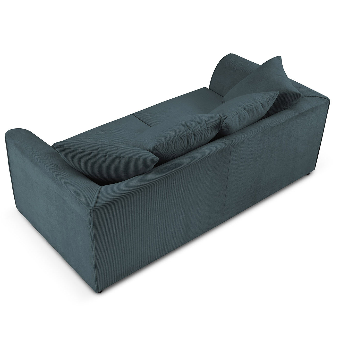Mazzini Sofas Canapé Quince 3 Places bleu - 182x92x80 cm