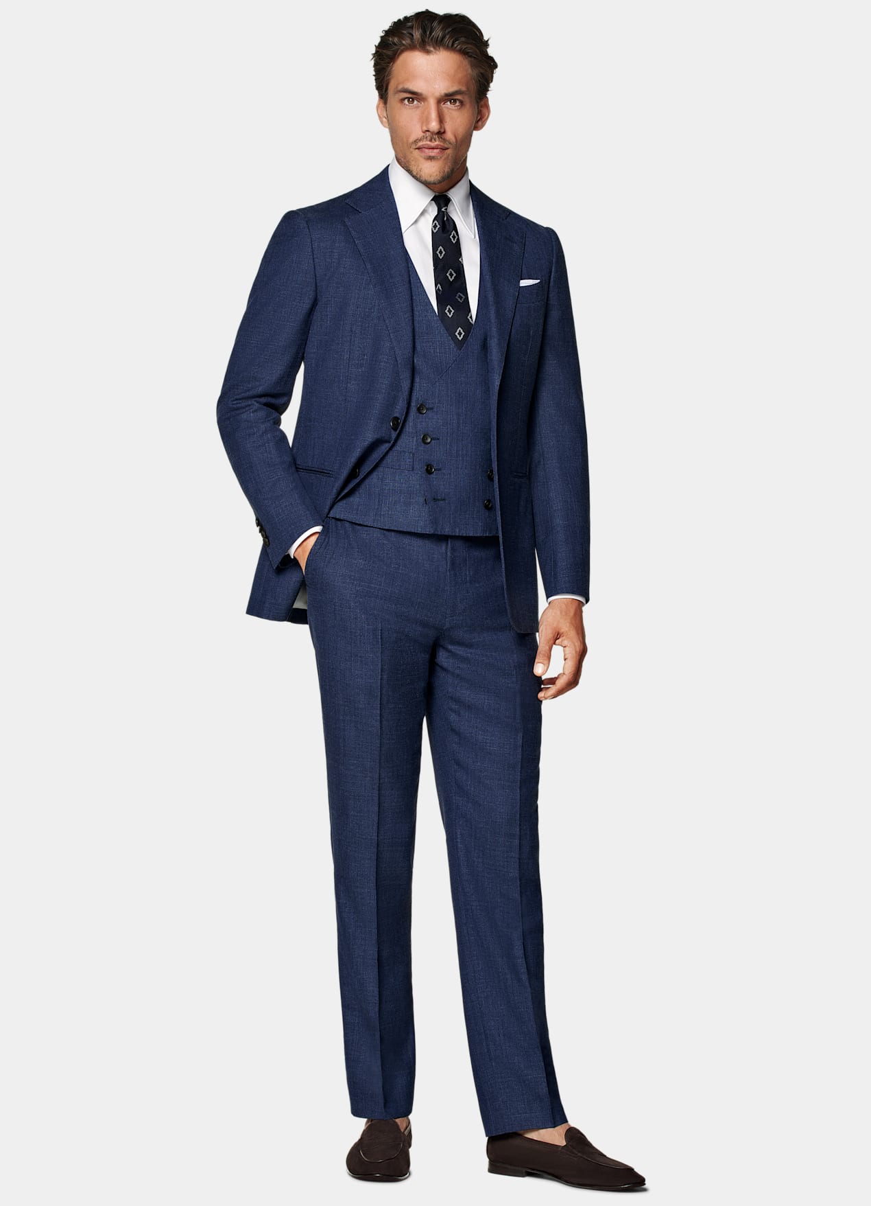 Costume sur mesure Custom Made bleu moyen