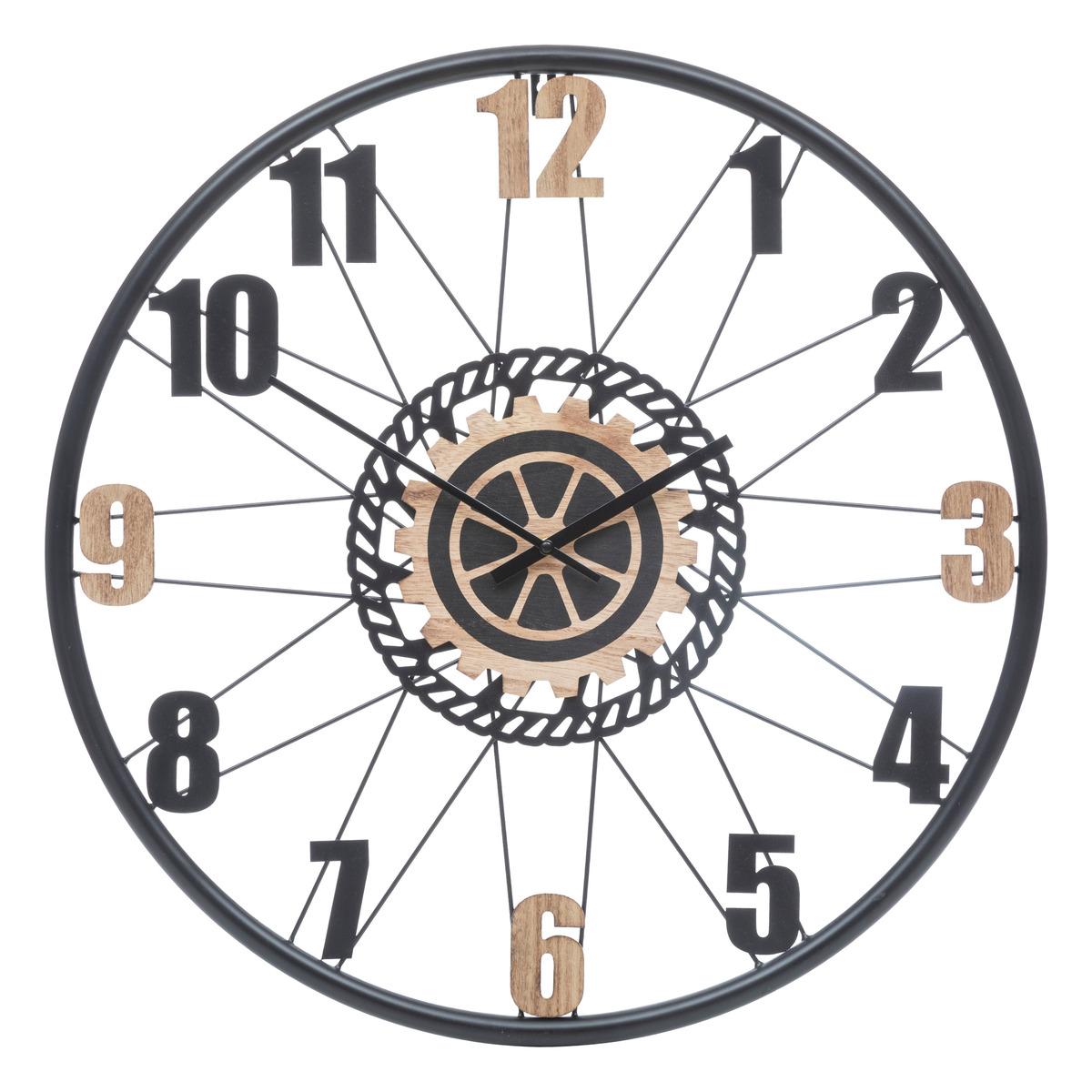 HORLOGE ROUE MOHAN D.65CM